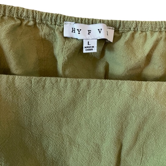 HYFVE Olive Green Square Neck Puff Sleeve Maxi Dress - Picture 2 of 8